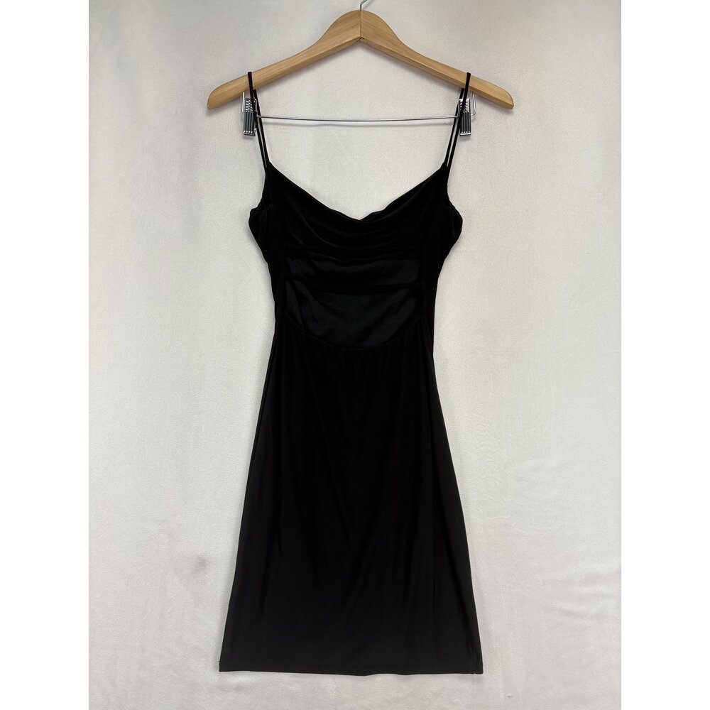 21 Saints Black Cowl Neck Spaghetti Strap Mini Dress XS - Picture 3 of 10